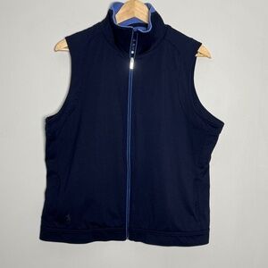 Ralph Lauren Golf Full Zip Vest Navy Blue Women's Sz Large